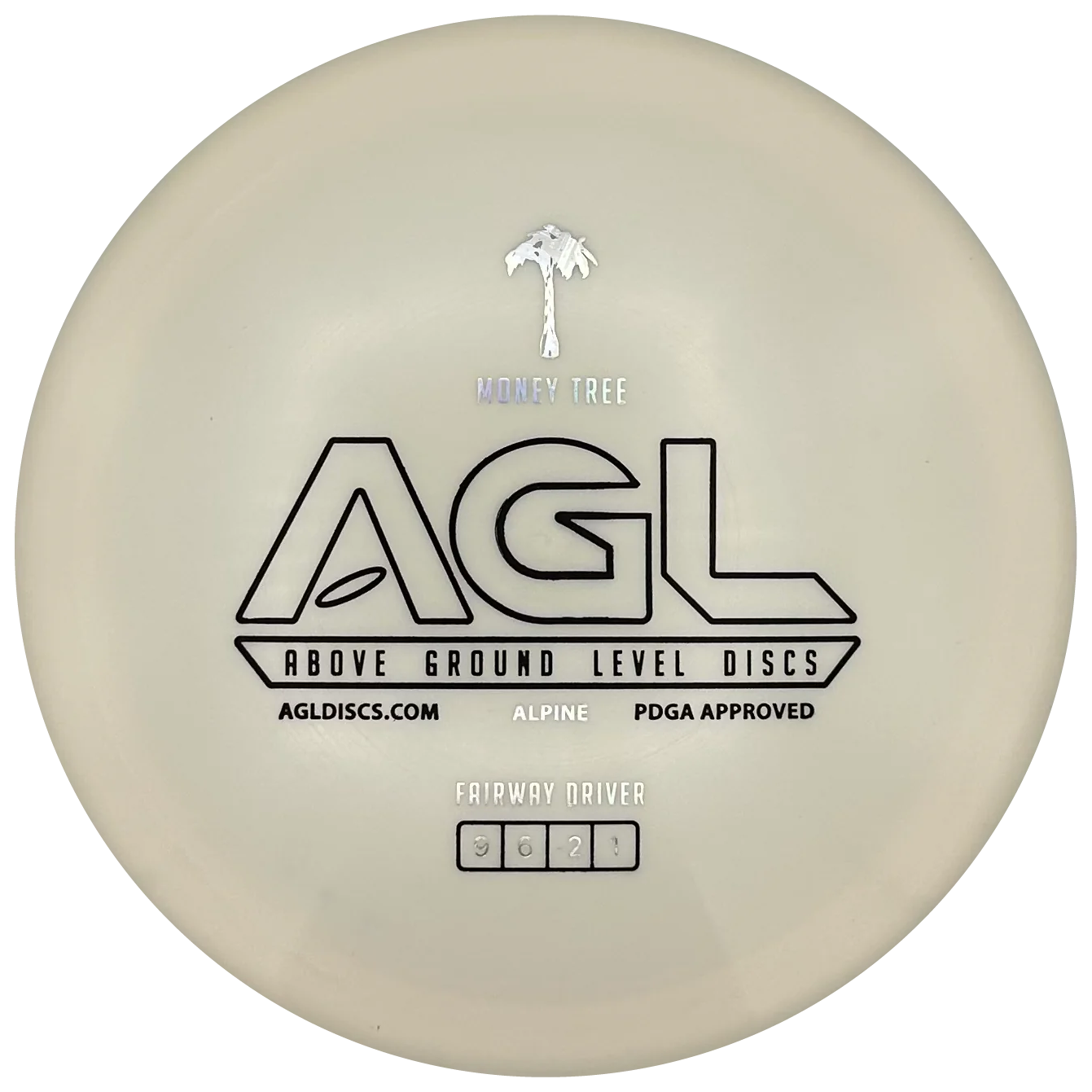 Above Ground Level Money Tree disc golf disc