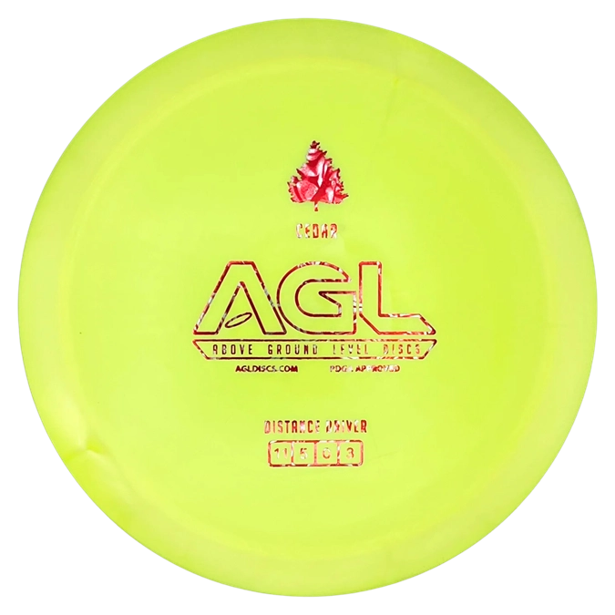 Above Ground Level Cedar disc golf disc