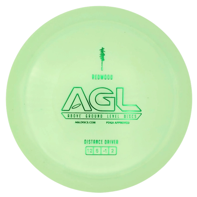Above Ground Level Redwood disc golf disc
